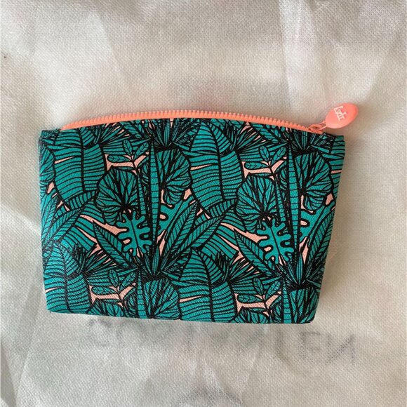 ⭐ 3/$15 Ipsy Makeup Bag Bundle Lot Tropical Green Leaf White Striped Gold Sequin - Picture 2 of 8